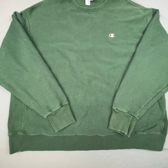 Champion Reverse Weave Crewneck Sweatshirt Green 3XL Oversized Fit - Picture 4 of 9